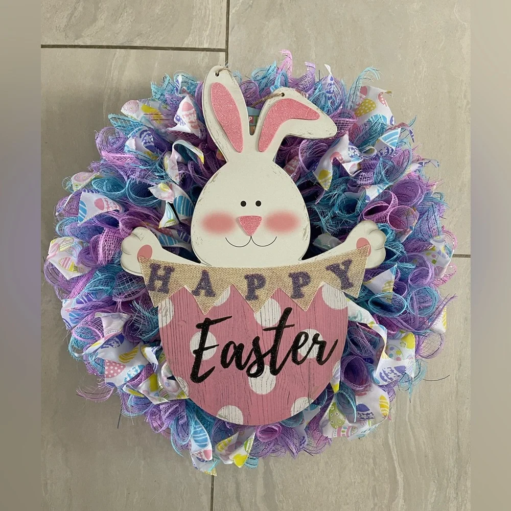 New 20” Easter spring handmade wreath